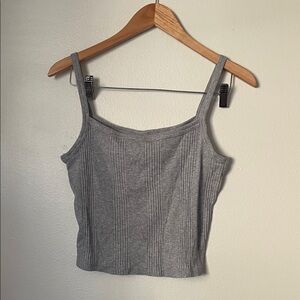 PINK Victoria's Secret Gray Ribbed Tank Camisole